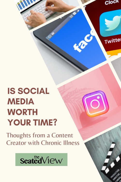 In an attention economy, users and audience are currency. If I can’t reach my community, audience or customers on a particular platform, I will find another way.Is Social Media Worth Your Time? Thoughts from a Content Creator with Chronic Illness. Squares showing different social media logos and imagaes.