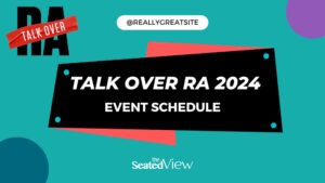 Title Graphic "Talk Over RA 2024 Event Schedule" on a teal background